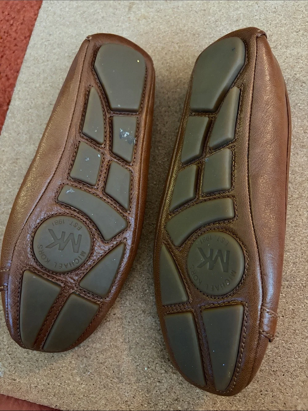 Michael Kors Fulton Moccasin Flat in Luggage Brown-Size 7 💼